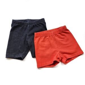 Hanna Andersson 4 & C+J Cartwheel Shorts Red Denim Bike